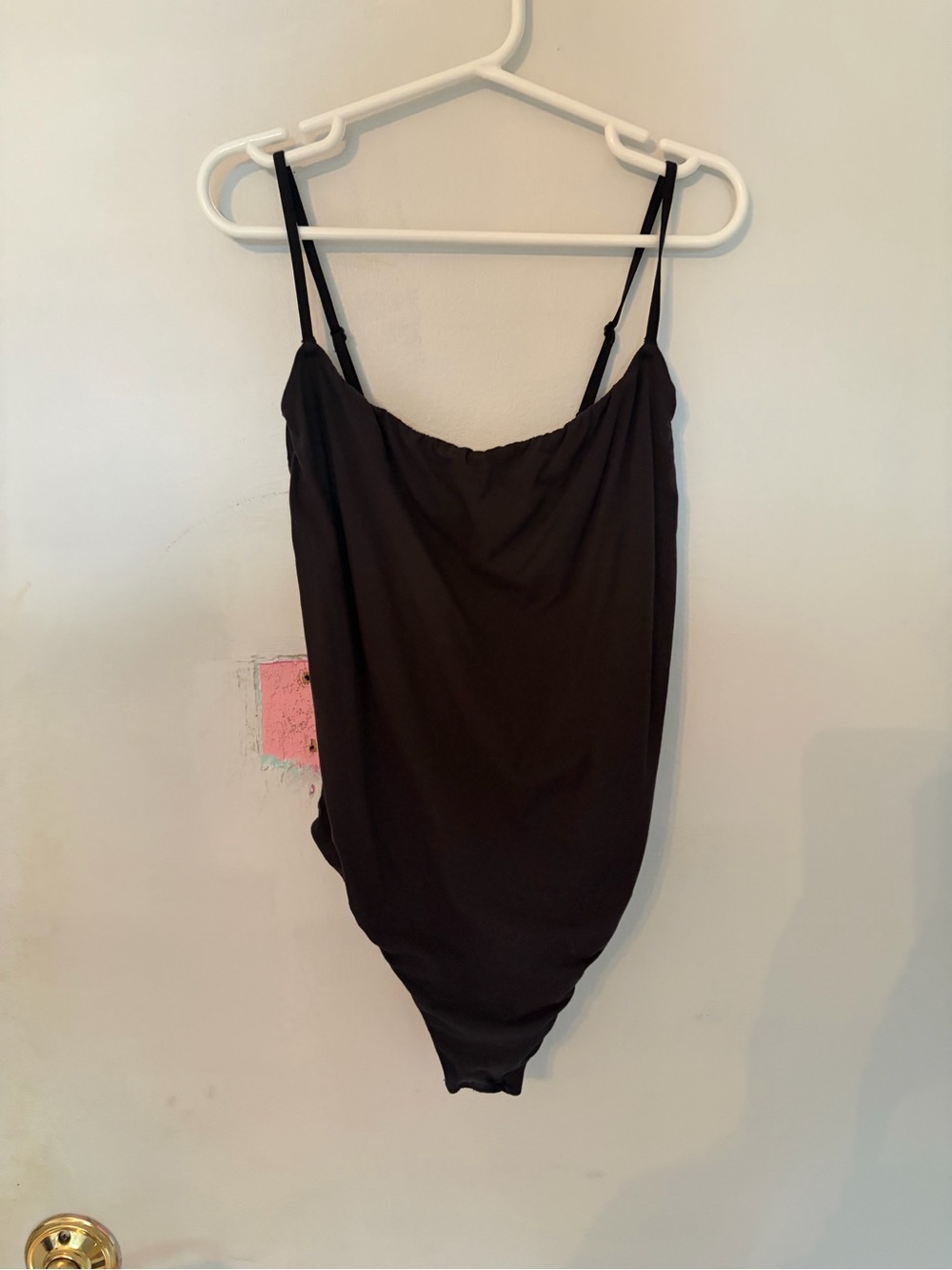 Women’s SKIMS Fits Everybody Cami Thong Black Bodysuit size small